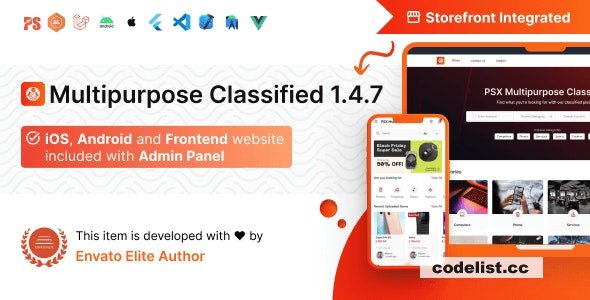 PSX v1.5.5 - Multipurpose Classified Flutter App